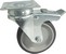 Synthetic Rubber Tyre Swivel Plate Braked Castors