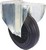 Industrial Castors - Black Rubber Tyre, Plastic Centre Fixed Plate