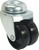 Black Plastic Twinwheel Castors with Bolt Hole Fitting